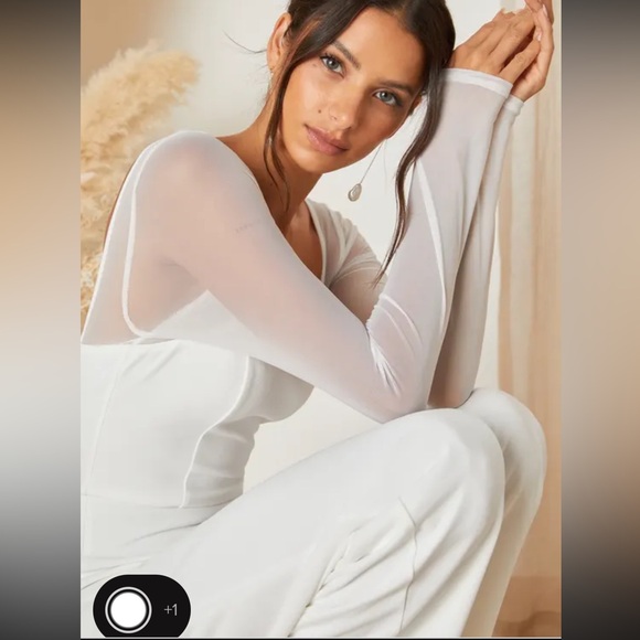 Lulus mesh long sleeved jumpsuit - Picture 4 of 5